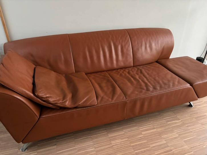 Zetel en poef op wielen Jori, Huis en Inrichting, Zetels | Zetels, Gebruikt, Vierpersoons of meer, 200 tot 250 cm, 75 tot 100 cm