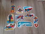 9 stickers Superman., Ophalen of Verzenden