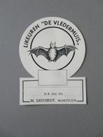 etiket label Likeuren de Vledermuis M. Defoirdt Wortegem, Verzamelen, Merken en Reclamevoorwerpen, Verzenden, Zo goed als nieuw