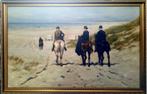 Mauve, Morgenrit langs het strand, olieverfreplica ingelijst, Verzenden