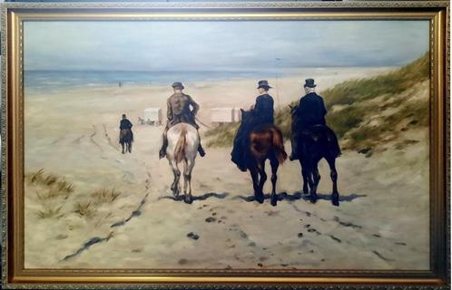 Mauve, Morgenrit langs het strand, olieverfreplica ingelijst, Antiek en Kunst, Kunst | Schilderijen | Klassiek, Verzenden