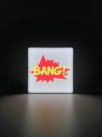 BANG! Comic LED Lamp – Pop-art Stijl Wandlamp, Huis en Inrichting, Minder dan 30 watt, Nieuw, Overige fittingen, Ophalen of Verzenden