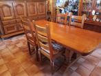 Zeer mooie eetkamer in edelen hout, Ophalen, Zo goed als nieuw, 4 tot 6 stoelen