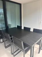 Tuintafel met 6 stoelen, Tuin en Terras, Tuintafels, Ophalen, Gebruikt, Rechthoekig, Aluminium