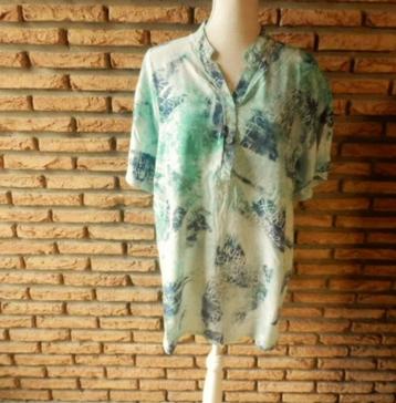 (107) -blouse femme t.48 verte bleue  beschikbaar voor biedingen