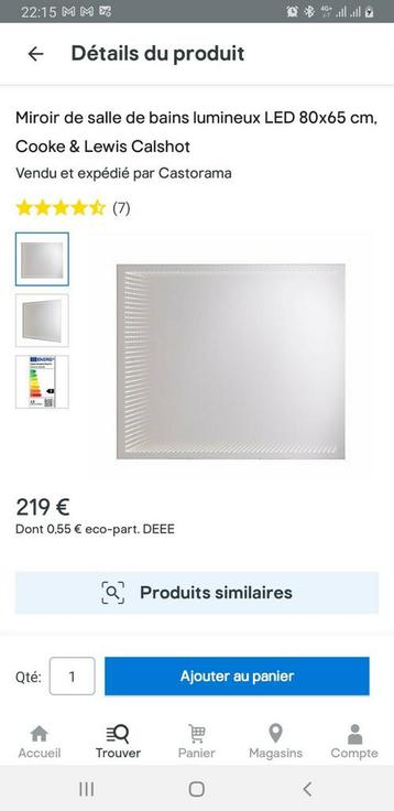 LED badkamerspiegel 80x65 cm - nieuw verpakt beschikbaar voor biedingen