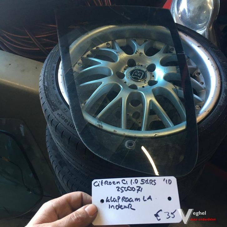 Citroen C1    1.0  2010 Wagennr 2500071  Zijruit Zijraam Kla, Auto-onderdelen, Ruiten en Toebehoren, Gebruikt, Ophalen of Verzenden