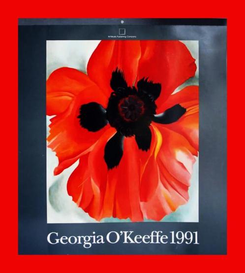 Georgia O'Keeffe - Zeldzame Vintage Kalender - 1991, Divers, Calendriers, Comme neuf, Calendrier mensuel, Enlèvement