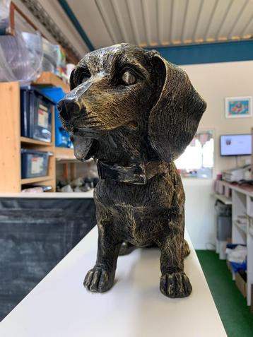 Teckel brons zittend deco groot beschikbaar voor biedingen