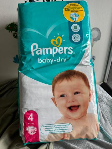 Pampers Baby-Dry Maat 4 (58 stuks)
