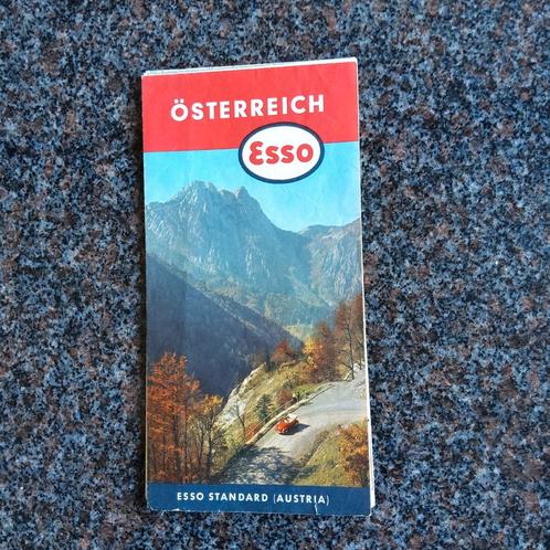 Oostenrijk. Esso wegenkaart 1960, Boeken, Atlassen en Landkaarten, Zo goed als nieuw, Ophalen of Verzenden