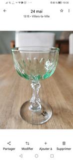 Lot de 14 Verres Cristal  Val-St-Lambert en ouraline, Verzamelen, Ophalen, Gebruikt