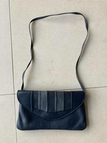 Vintage blauwe clutch bag 