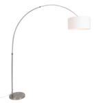 Booglamp inox witte kap, Ophalen, Zo goed als nieuw, Stof, Modern