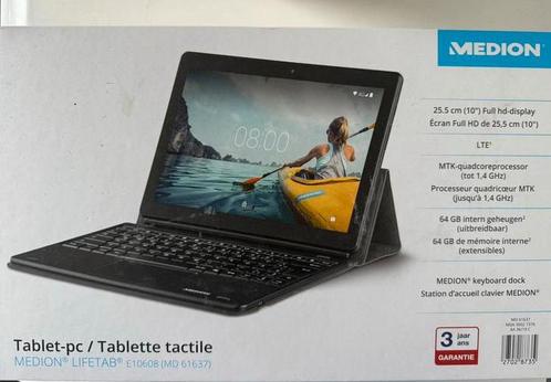 Tablet met toetsenbord, Computers en Software, Tablet-hoezen, Zo goed als nieuw, Bescherming voor- en achterkant, 10 inch, Ophalen of Verzenden