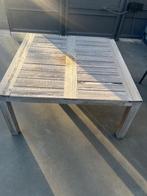 Vierkante houten tuintafel, Tuin en Terras, Tuintafels, Ophalen, Gebruikt, Vierkant, Hout