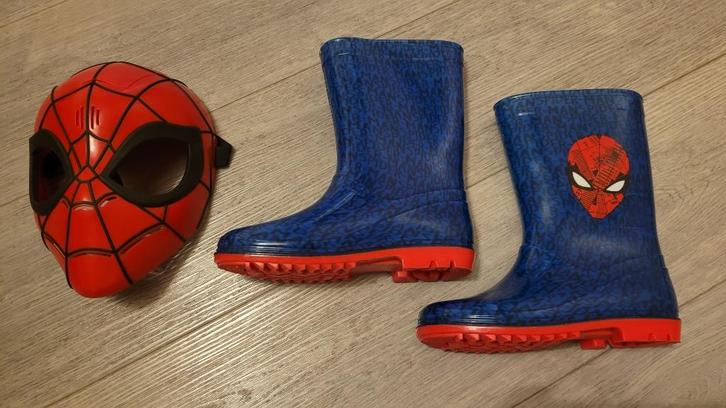 Spiderman Masker met geluid + Laarzen maat 32, Kinderen en Baby's, Kinderkleding | Schoenen en Sokken, Zo goed als nieuw, Laarzen