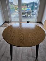 Ronde tafel JEGIND Ø105 eiken/zwart, Huis en Inrichting, Ophalen, Zo goed als nieuw