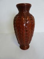 Vaas in gevlochten Bamboe (Ikebana vaas) 26cm, Antiquités & Art, Antiquités | Vases, Enlèvement ou Envoi