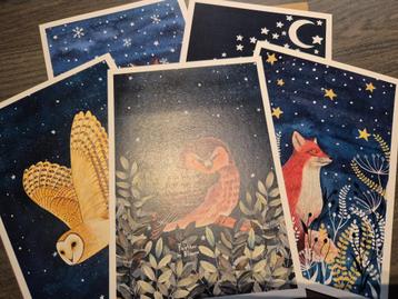 5 kerstkaarten met enveloppe beschikbaar voor biedingen