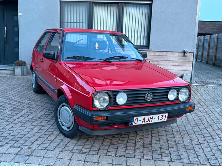 Vw golf 2  te koop, Autos, Volkswagen, Particulier, Golf, Attache-remorque, Essence, Coupé, 2 portes, Boîte manuelle, Rouge, Gris