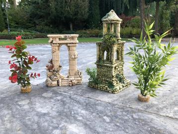 Aquarium ornament plantjes kienhout usb filter pomp reiniger beschikbaar voor biedingen