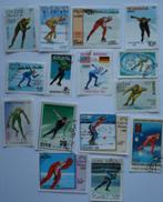 Postzegels stamps LOT van 15 snelschaatsen Olympische Winter, Sport, Verzenden, Gestempeld