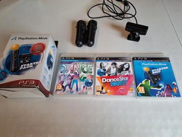 Ps3 move controllers + camera + spellen beschikbaar voor biedingen