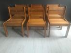 Set Van 6 Vintage Zweedse Stoelen Jr.70, Huis en Inrichting, Stoelen, Ophalen, Gebruikt, Bruin, Scandinavisch