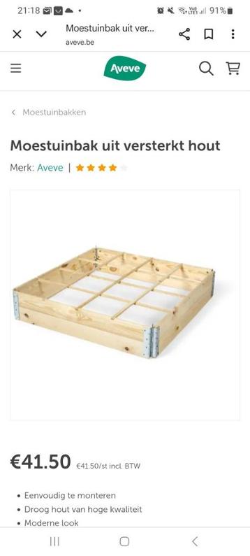 Moestuinbak, Enlèvement ou Envoi