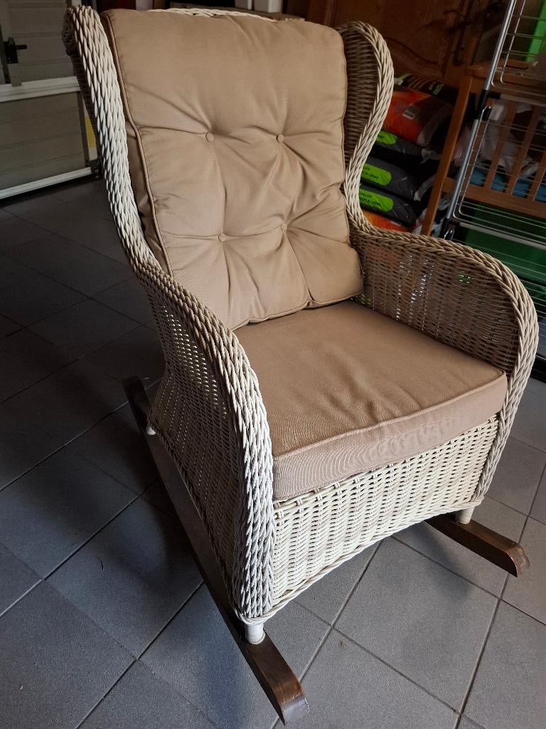 Schommelstoel, Maison & Meubles, Chaises, Enlèvement, Comme neuf, Blanc, Une