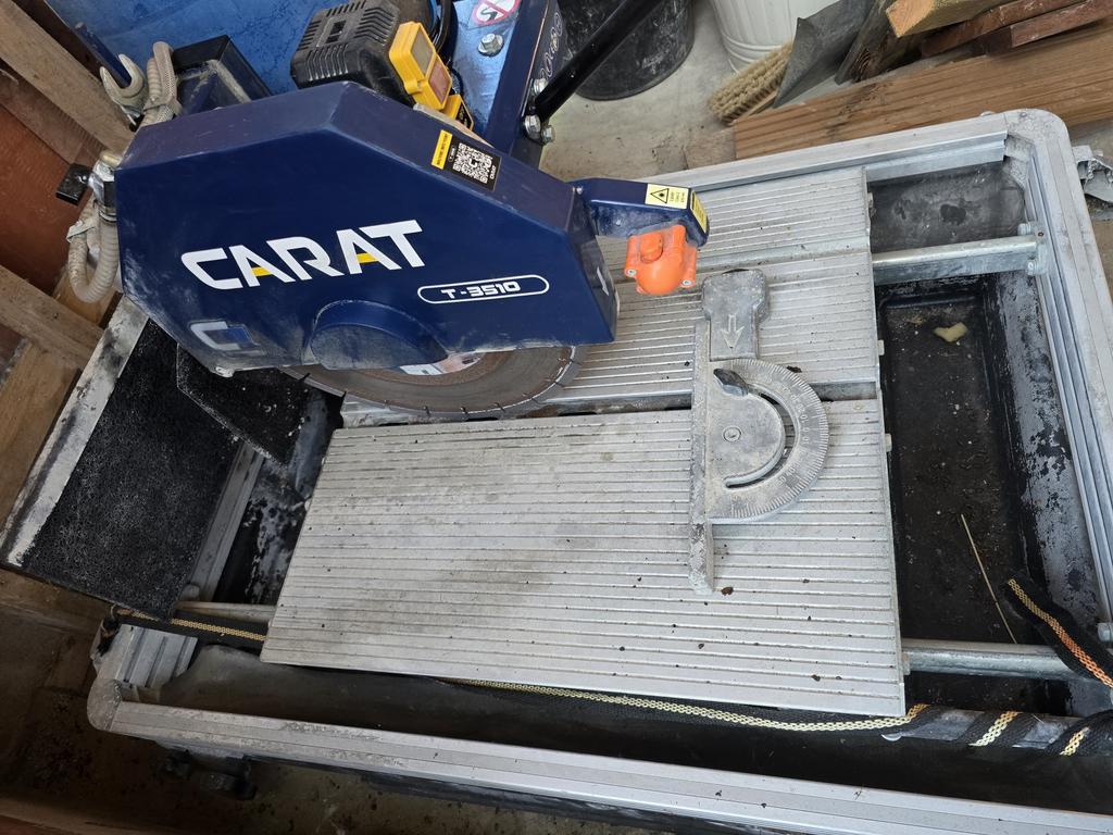 Carat T-3510 professionele tegelzaag  – watergekoeld, Bricolage & Construction, Outillage | Scies mécaniques, Comme neuf, 1200 watts ou plus