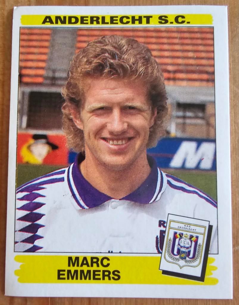 Panini Football 96 #38 Marc Emmers SC Anderlecht Voetbal!, Ophalen of Verzenden, Zo goed als nieuw, Sticker