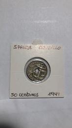 Spanje, 50 centimos 1944 onder Caudillo. -z.Fr-, Timbres & Monnaies, Monnaies | Europe | Monnaies euro, Envoi, Espagne, Monnaie en vrac