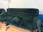 Velvet zetel en fauteuil, Ophalen, Gebruikt, Minder dan 75 cm, 150 tot 200 cm