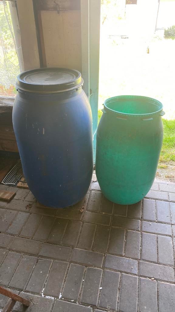 Blauwe groene tonnen, Tuin en Terras, 150 liter of meer, Ophalen, Gebruikt, Kunststof