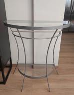 Bijzettafel metaal en glas, Enlèvement, Utilisé, Métal ou Aluminium