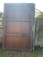 Garagepoort Meranti hout, Tuin en Terras, Ophalen, Gebruikt, 200 cm of meer, Hout