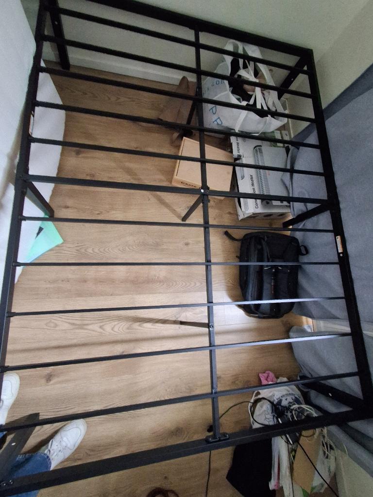 Sommier, Ophalen, Zwart, Tweepersoons, Zo goed als nieuw