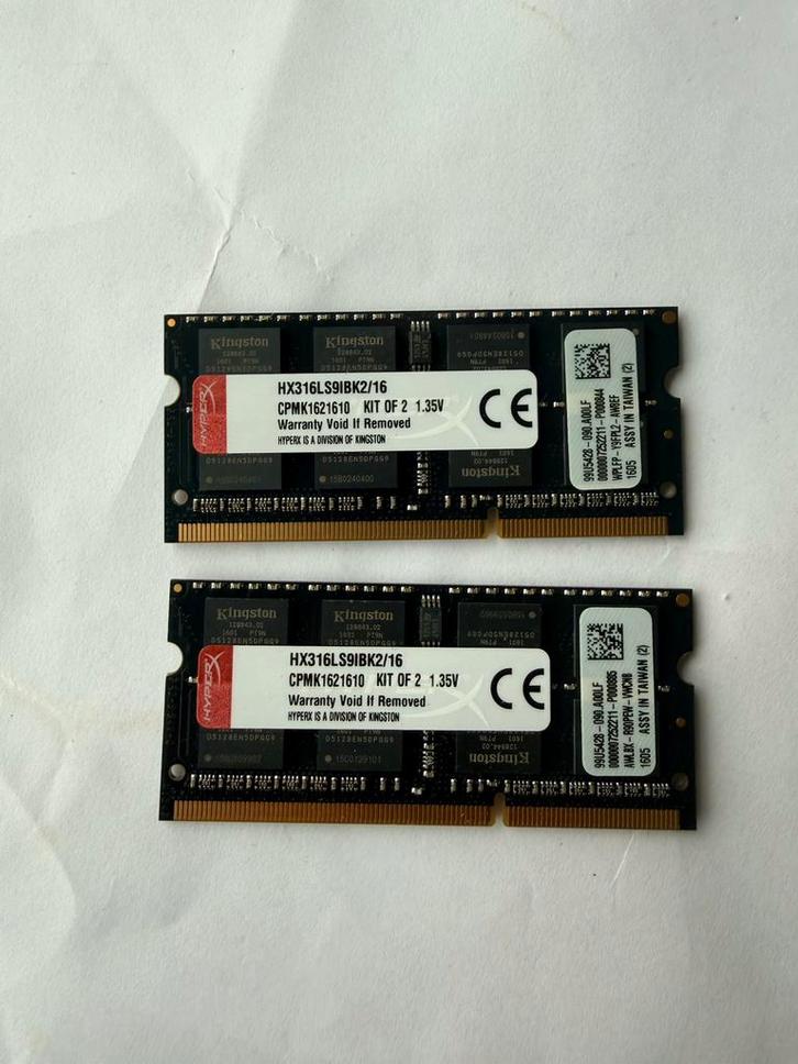 RAM geheugen 16 GB (28) DDR3L 1600 MHz, Computers en Software, RAM geheugen, Zo goed als nieuw, Laptop, 8 GB, Ophalen of Verzenden