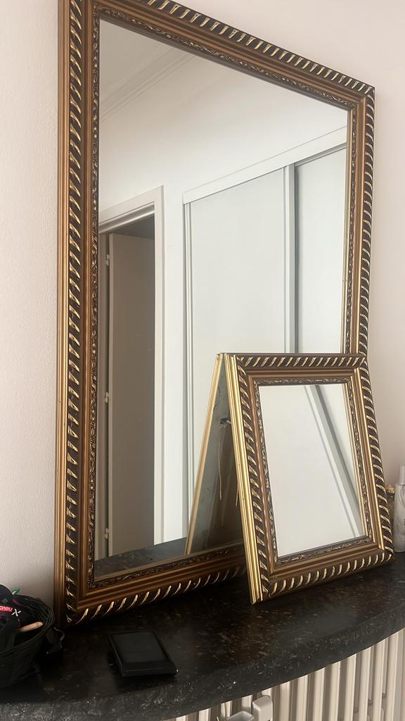 un magnifique ensemble de 2 miroirs, Maison & Meubles, Accessoires pour la Maison | Miroirs, Enlèvement, Comme neuf