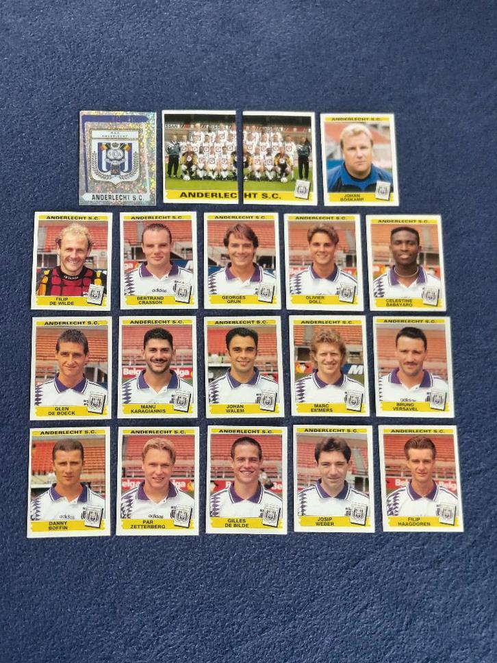 19 versch. Panini stickers voetbal ' FB 1996 - Anderlecht ', Collections, Articles de Sport & Football, Neuf, Affiche, Image ou Autocollant