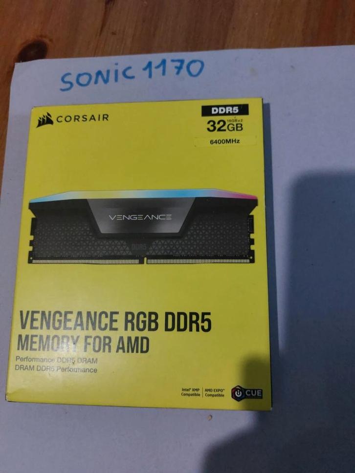 Corsair Vengeance DDR5 2x16 GO RGB CAS 32, Computers en Software, RAM geheugen, Nieuw, Desktop, 32 GB, DDR5, Ophalen of Verzenden