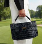 Handtas Toteme Box large croc-effect leather bag nieuw, Overige merken, Verzenden, Zwart, Nieuw