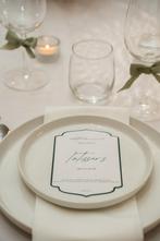 Witte porseleine borden (dinerborden & dessertborden), Ophalen, Zo goed als nieuw, Bord(en)