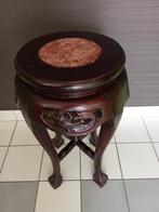 Bijzettafeltje met marmeren blad., Enlèvement ou Envoi, Rond, 45 à 60 cm, Utilisé