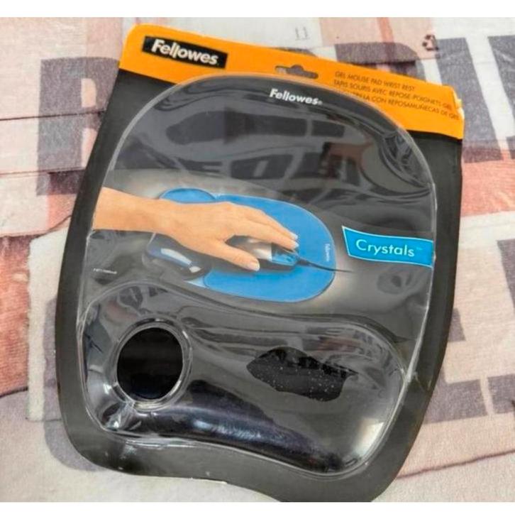 Tapis de souris gel Fellowes Crystals Gell repose-poignets, Informatique & Logiciels, Tapis de souris, Neuf, Ergonomique, Enlèvement ou Envoi