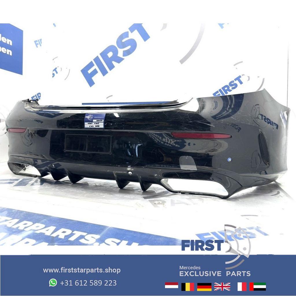 W205 C63s AMG ACHTERBUMPER zwart wit grijs Mercedes C Klasse, Autos : Divers, Tuning & Styling, Enlèvement ou Envoi, -, -, -
