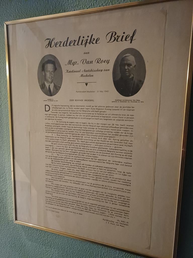 Herderlijke brief 31 mei 1940, Ophalen, Overige soorten, Foto of Poster