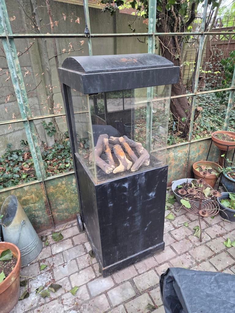 Radiateur de terras/cheminée extérieure avec couvercle, Jardin & Terrasse, Foyers de jardin, Utilisé, Enlèvement